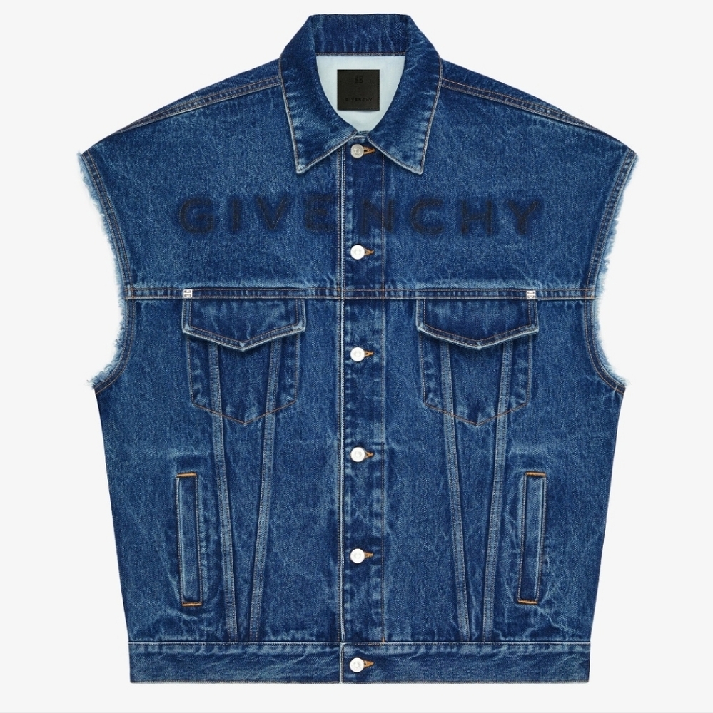 Givenchy Oversized Sleeveless Jacket in Denim *NEVER WORN*